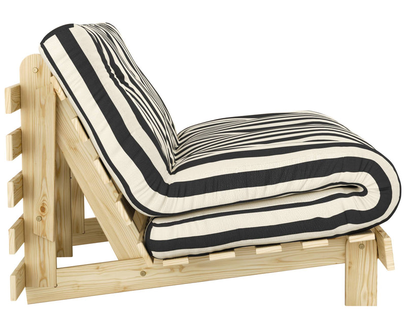 Schlafsofa ROOTS 140 Bold Stripes Sofa Kiefer massiv unbehandelt, Karup