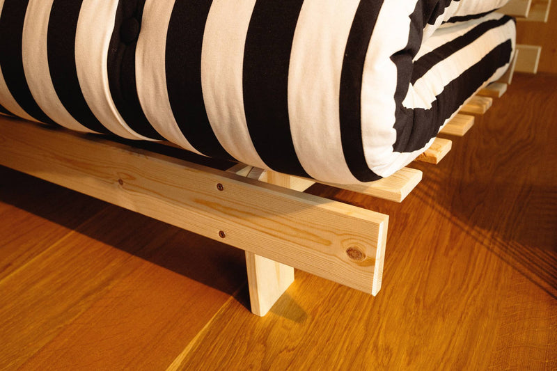 Schlafsofa ROOTS 140 Bold Stripes Sofa Kiefer massiv unbehandelt, Karup