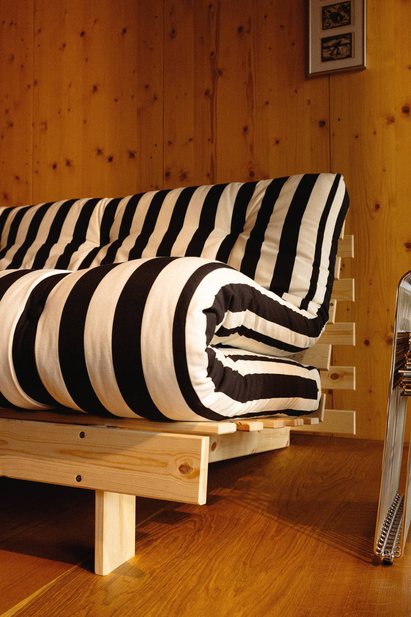 Schlafsofa ROOTS 140 Bold Stripes Sofa Kiefer massiv unbehandelt, Karup
