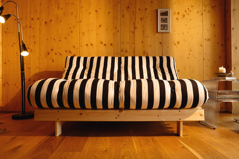 Schlafsofa ROOTS 140 Bold Stripes Sofa Kiefer massiv unbehandelt, Karup