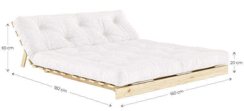 Schlafsofa ROOTS 160 Bold Stripes Sofa Kiefer massiv unbehandelt, Karup