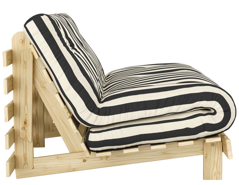 Schlafsofa ROOTS 160 Bold Stripes Sofa Kiefer massiv unbehandelt, Karup