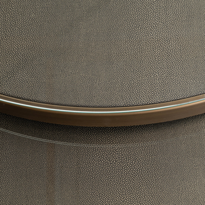 Couchtisch Bloomville im 2er-Set, Shagreen-Optik mit Glasplatten
