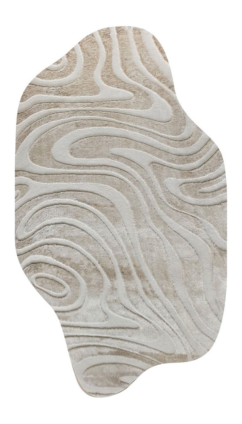 Teppich Ivar beige 200x350 cm – weiches Reliefmuster, Wohnzimmer