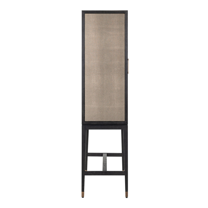 Richmond Barschrank Bloomville Brass Shagreen, Eiche & PU-Leder
