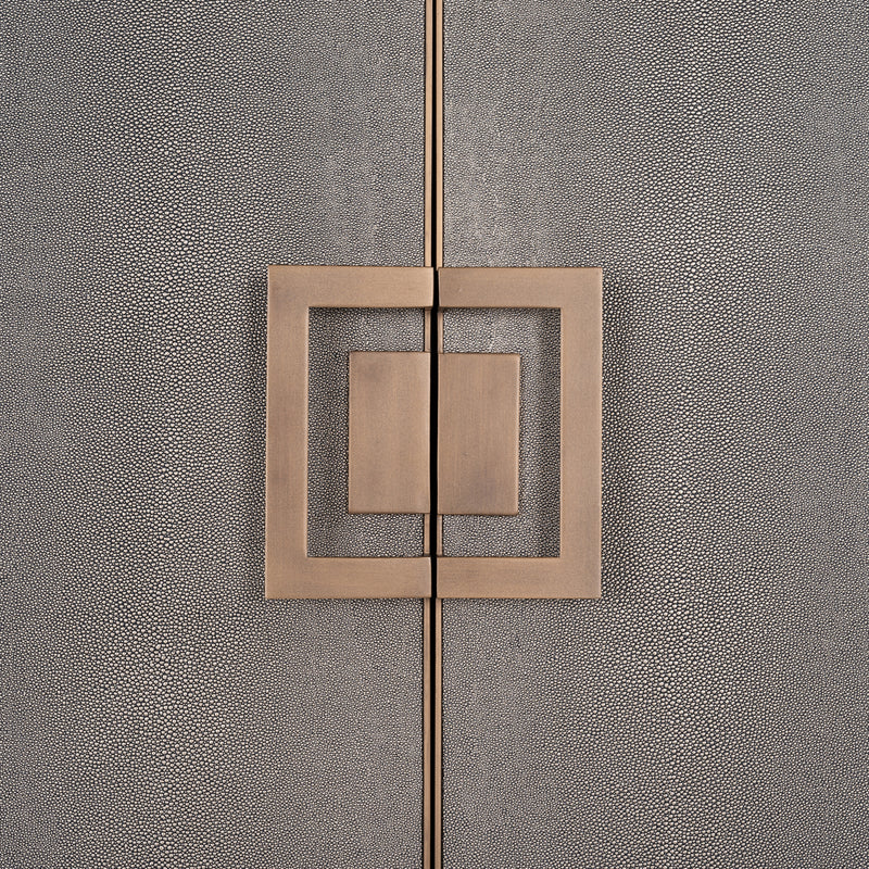 Richmond Barschrank Bloomville Brass Shagreen, Eiche & PU-Leder