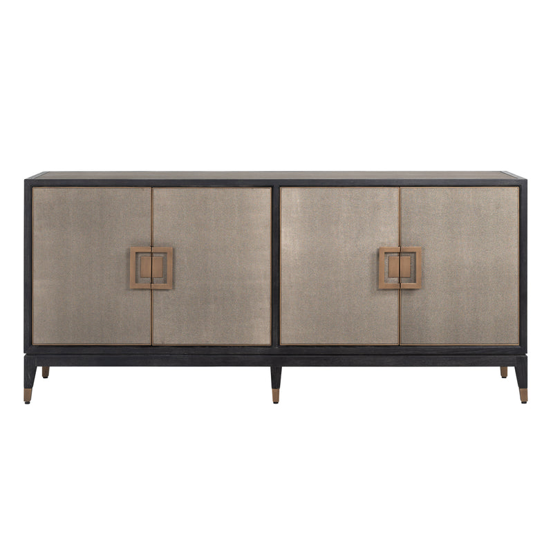 Sideboard Bloomville Brass Shagreen – Art-Deco-Design mit Soft-Close