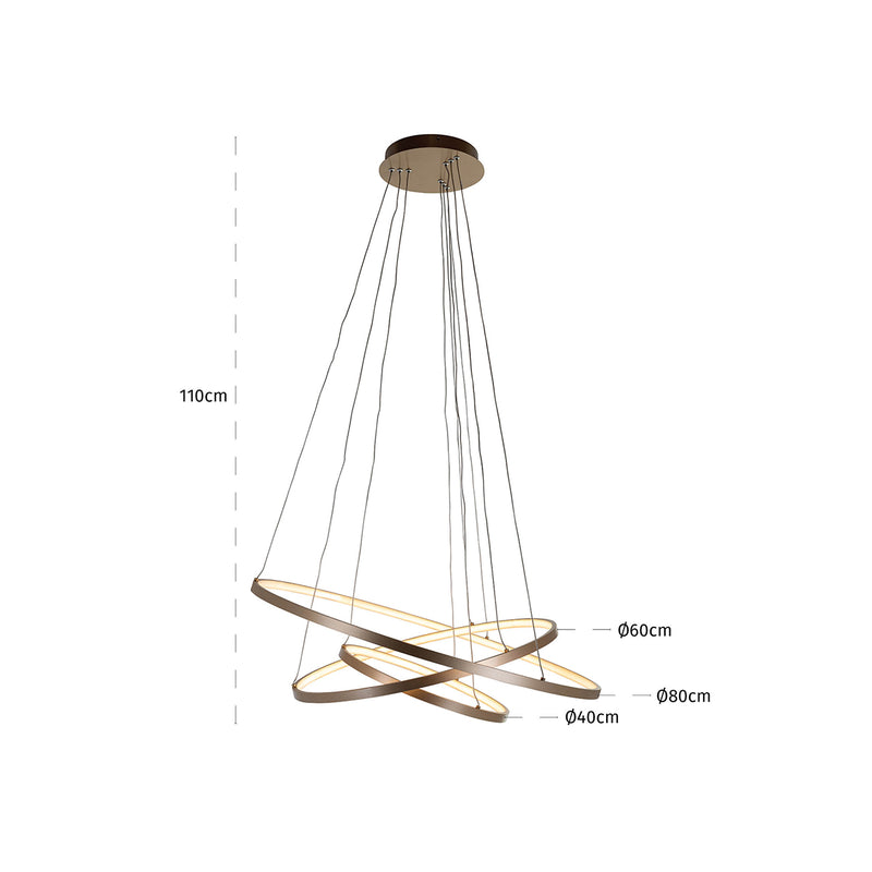Pendelleuchte Amira gold – Design-Hängeleuchte für Flur & Esstisch