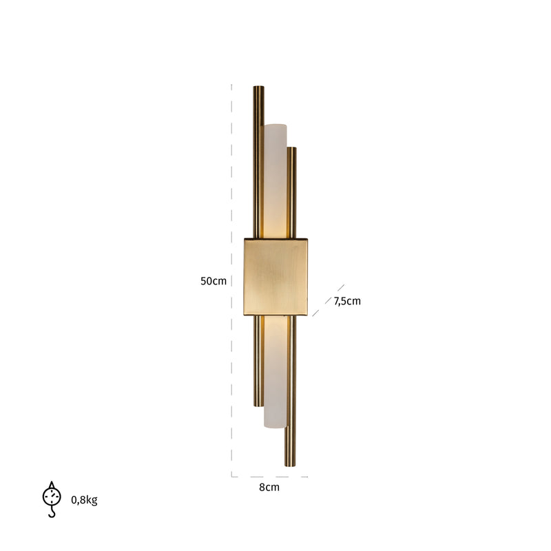Richmond Wandlampe Mylas gold – dimmbare LED-Wandleuchte Flur &