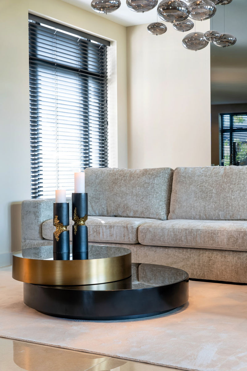 Couchtisch Alexander Jones black/gold mit Drehmechanismus