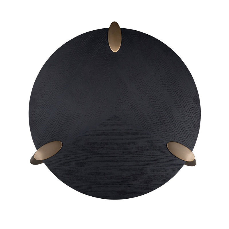 Couchtisch Alexander Jones Brody charcoal, 2er-Set mit Goldakzenten