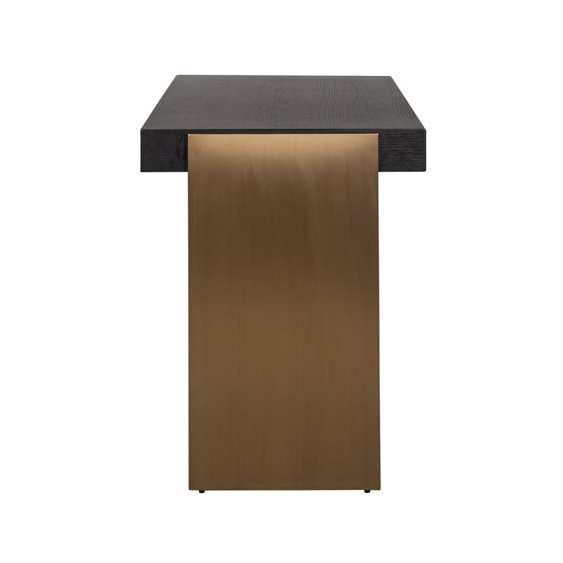 Schreibtisch Alexander Jones Charcoal mit Goldakzenten, 140 cm