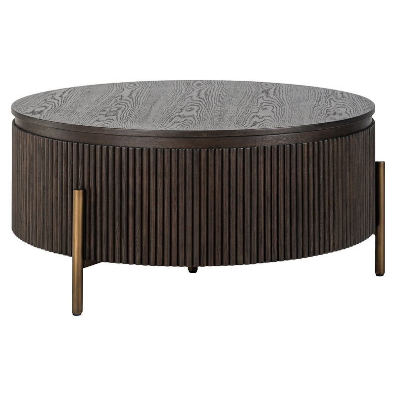 Couchtisch Luxor Ø95 cm braun – Eiche & Eisen, Richmond Design