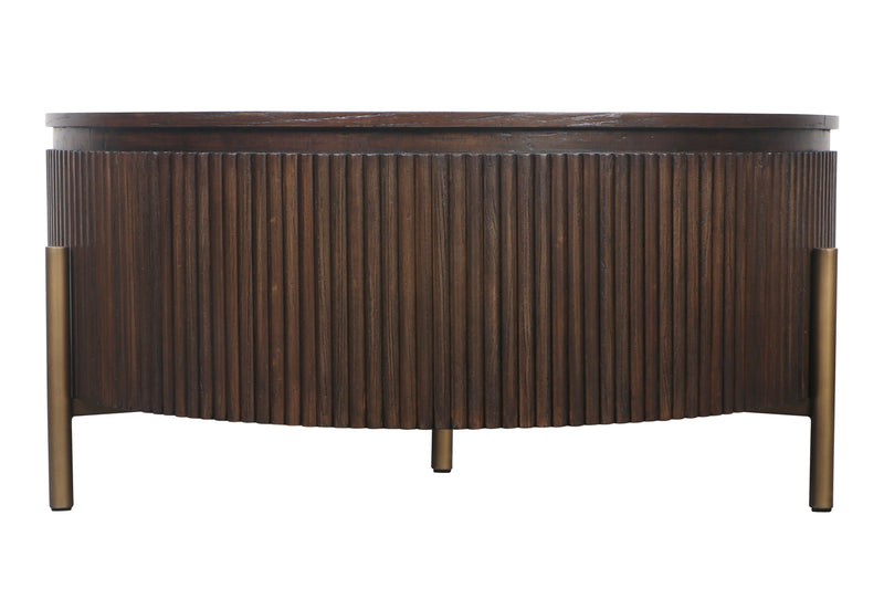 Couchtisch Luxor Ø95 cm braun – Eiche & Eisen, Richmond Design