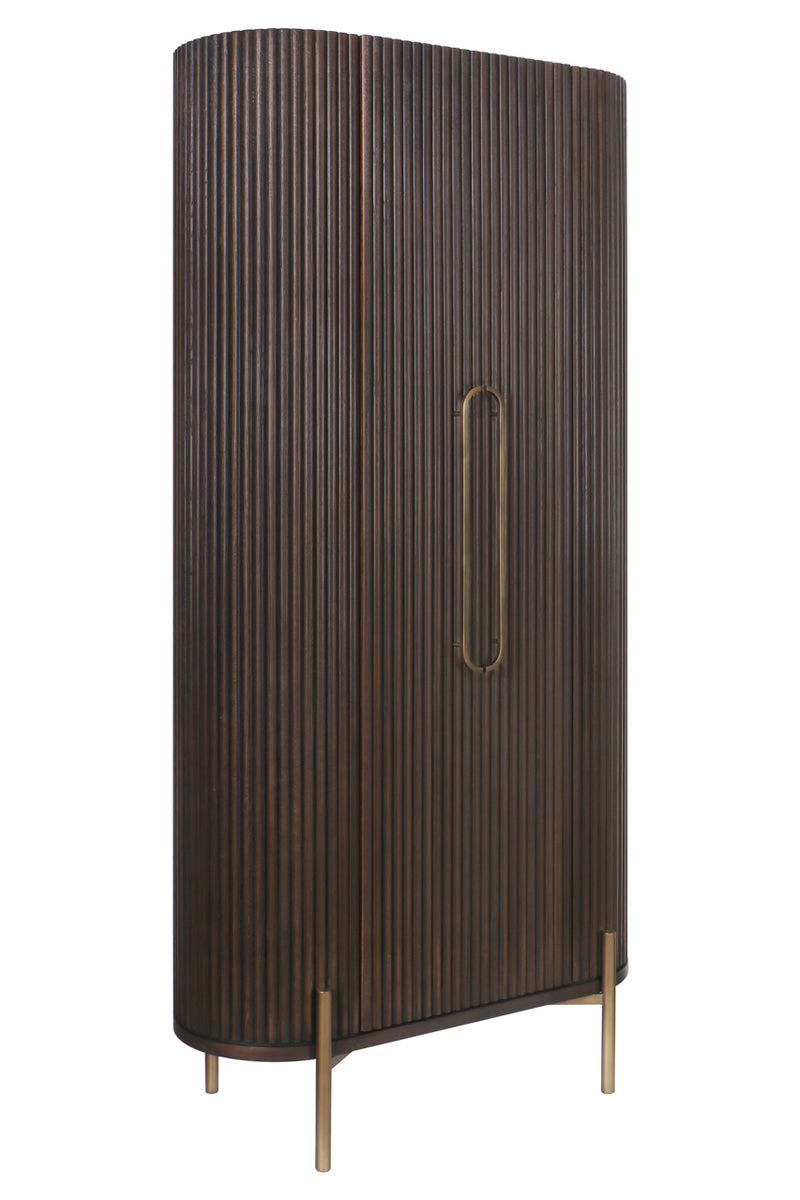 Richmond Schrank Luxor Eiche braun mit Softclose-Tür & Golddetails