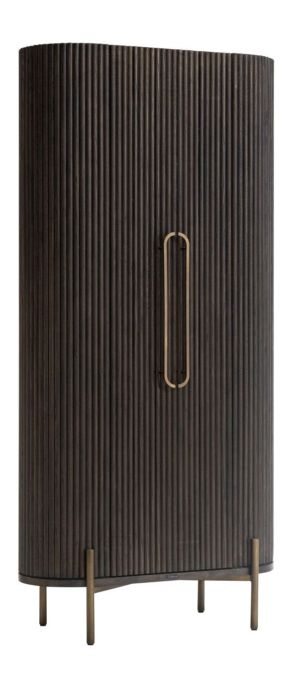 Richmond Schrank Luxor Eiche braun mit Softclose-Tür & Golddetails