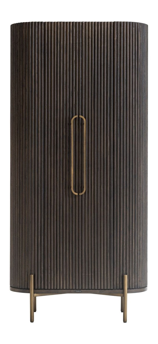 Richmond Schrank Luxor Eiche braun mit Softclose-Tür & Golddetails
