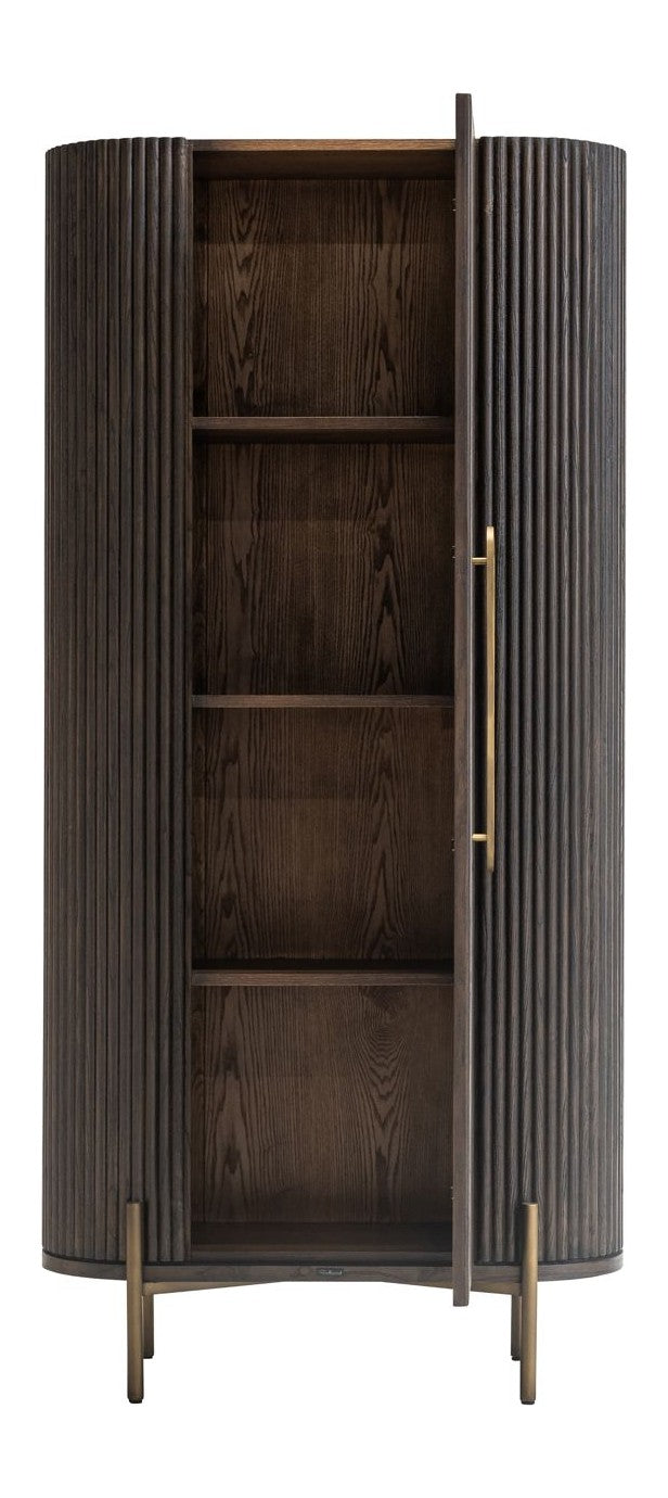 Richmond Schrank Luxor Eiche braun mit Softclose-Tür & Golddetails