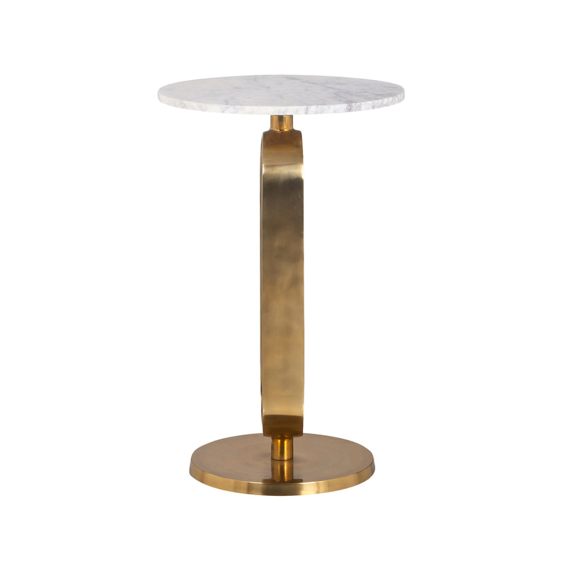 Beistelltisch Celine mit Marmorplatte in brushed gold – Richmond