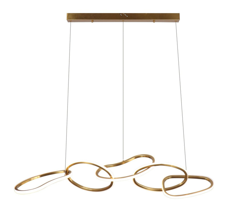 Pendelleuchte Flyn brushed gold – Richmond Design-Hängeleuchte