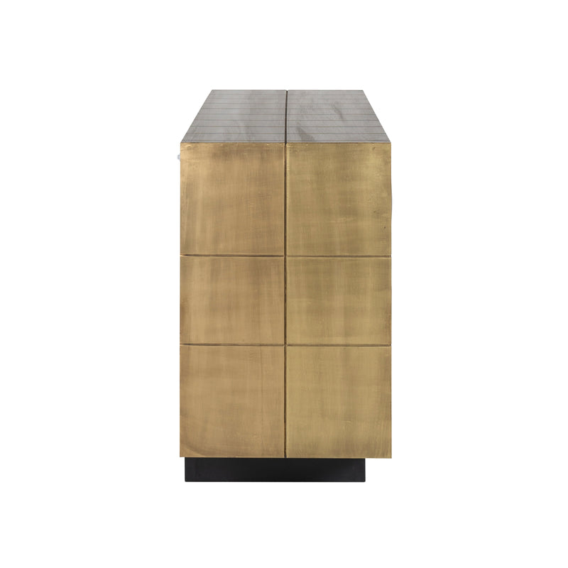 Richmond Sideboard Collada Brushed Gold, 180 cm, Metall & Holz