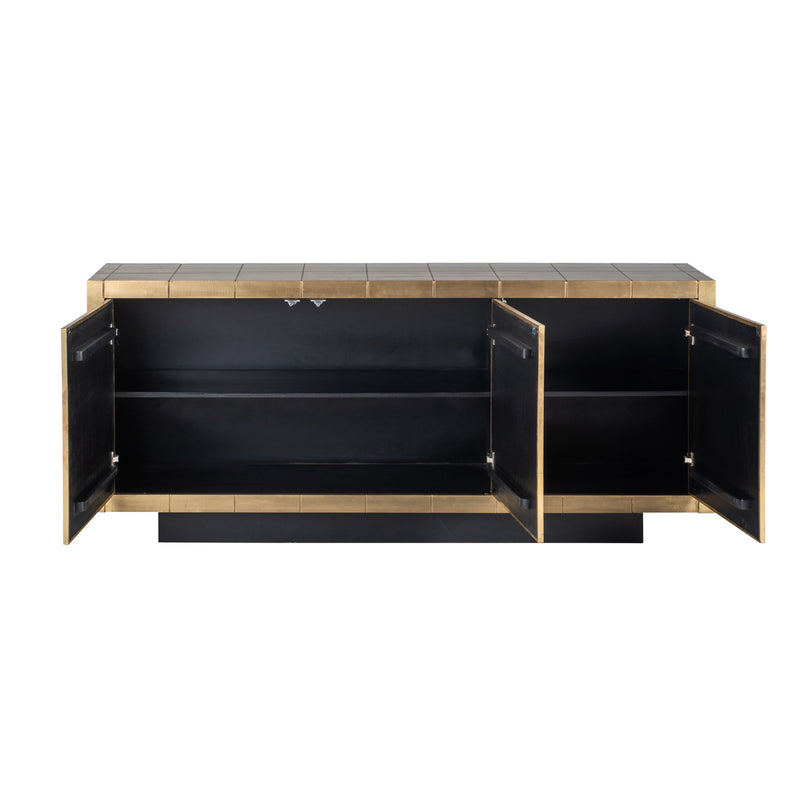 Richmond Sideboard Collada Brushed Gold, 180 cm, Metall & Holz