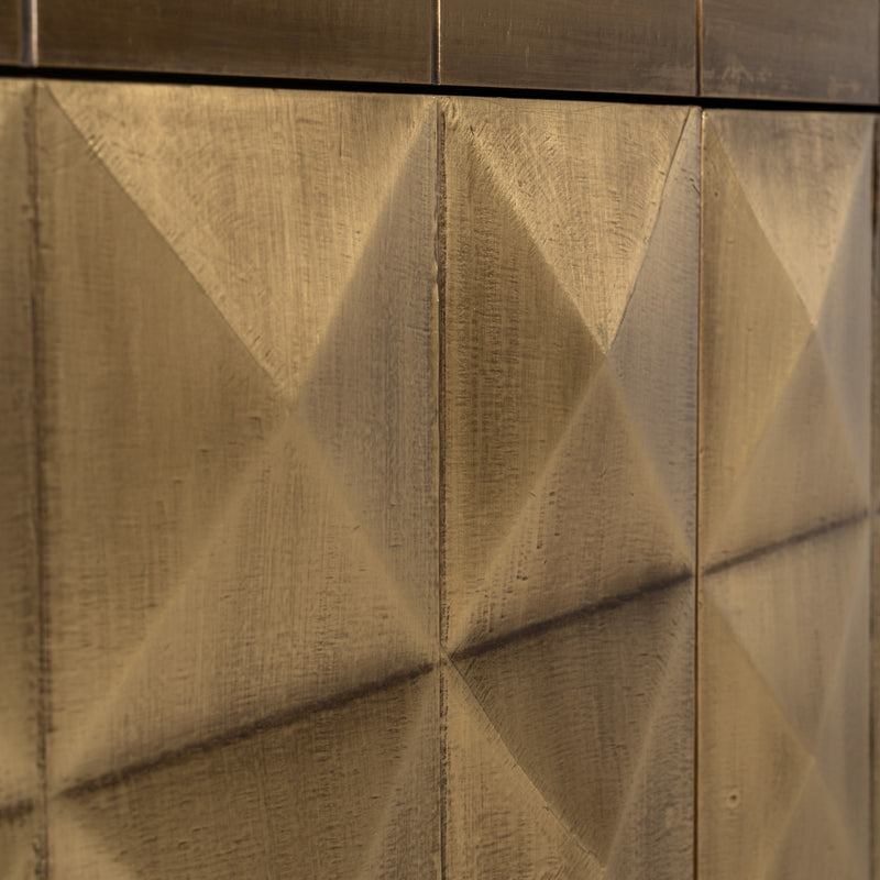 Richmond Sideboard Collada Brushed Gold, 180 cm, Metall & Holz