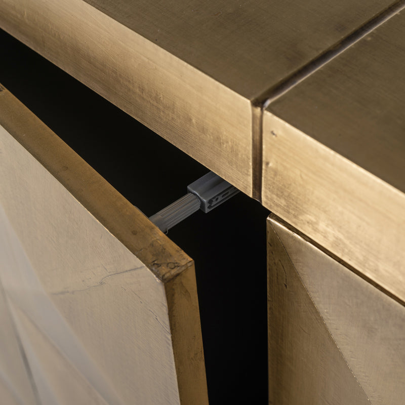 Richmond Sideboard Collada Brushed Gold, 180 cm, Metall & Holz