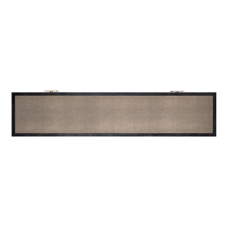 TV-Schrank Bloomville Brass Shagreen mit 4 Türen, Eiche & PU-Leder