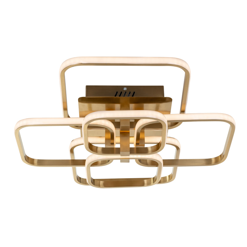 Deckenleuchte Cailey Brushed Gold, dimmbar, Ø 69 cm, Aluminium