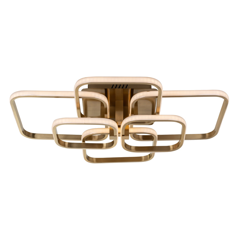 Deckenleuchte Cailey Brushed Gold, dimmbar, Ø 69 cm, Aluminium