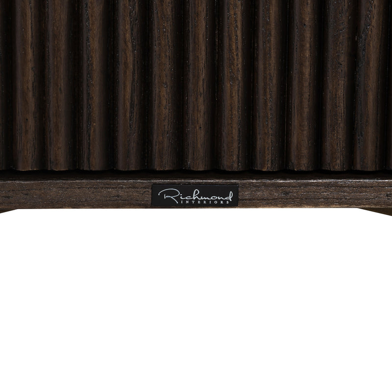 Nachttisch Luxor Eiche braun mit goldenen Akzenten – Richmond Design