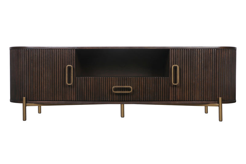 TV-Schrank Luxor von Richmond, Eiche braun mit Golddetails, 181,5 cm