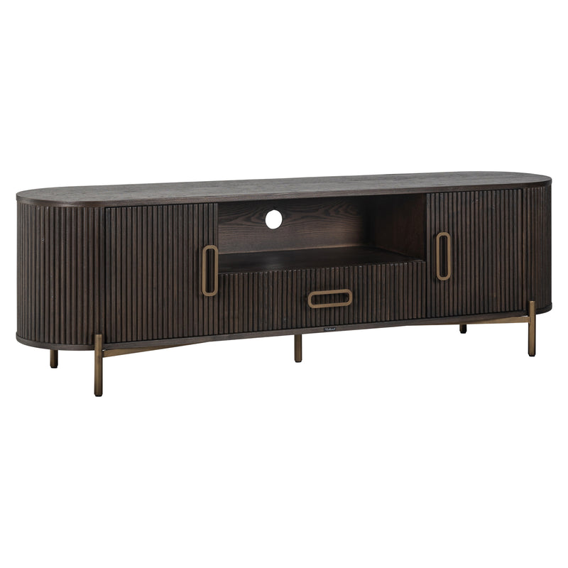 TV-Schrank Luxor von Richmond, Eiche braun mit Golddetails, 181,5 cm