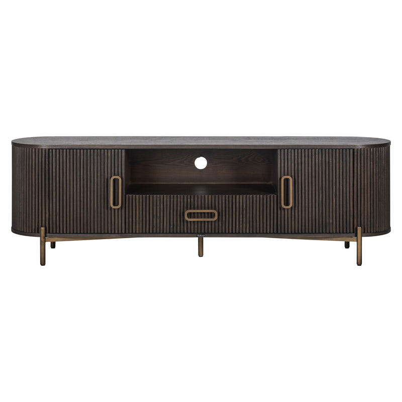 TV-Schrank Luxor von Richmond, Eiche braun mit Golddetails, 181,5 cm