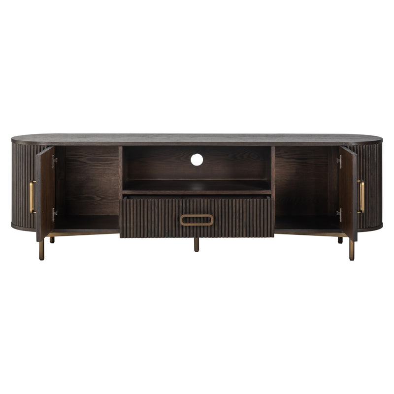 TV-Schrank Luxor von Richmond, Eiche braun mit Golddetails, 181,5 cm