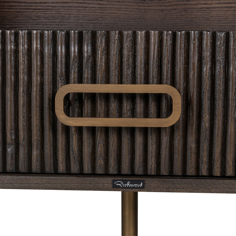 TV-Schrank Luxor von Richmond, Eiche braun mit Golddetails, 181,5 cm