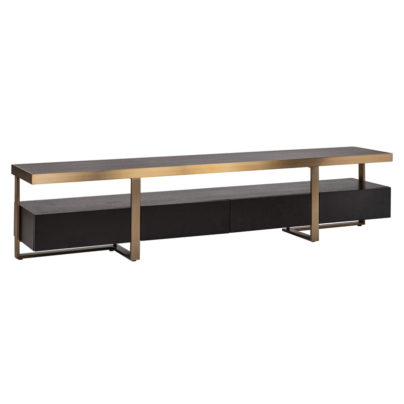 TV-Schrank Diddley Alexander Jones charcoal mit Goldakzenten
