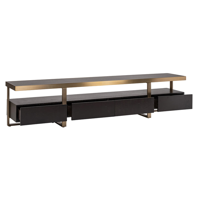 TV-Schrank Diddley Alexander Jones charcoal mit Goldakzenten