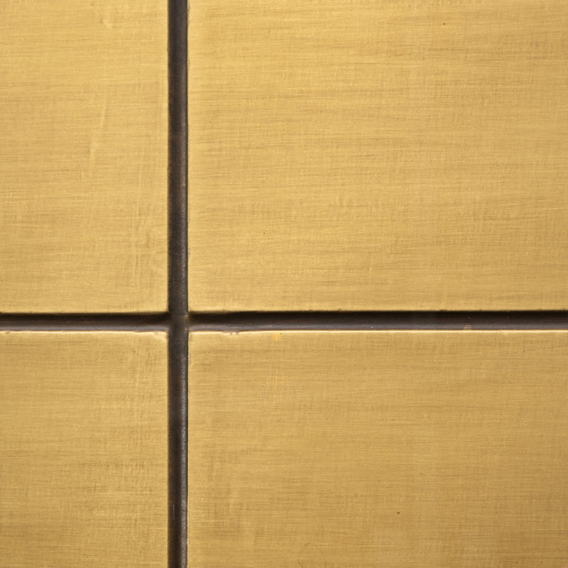 Couchtisch Collada Richmond Glasplatte Gestell Brushed Gold 90x90