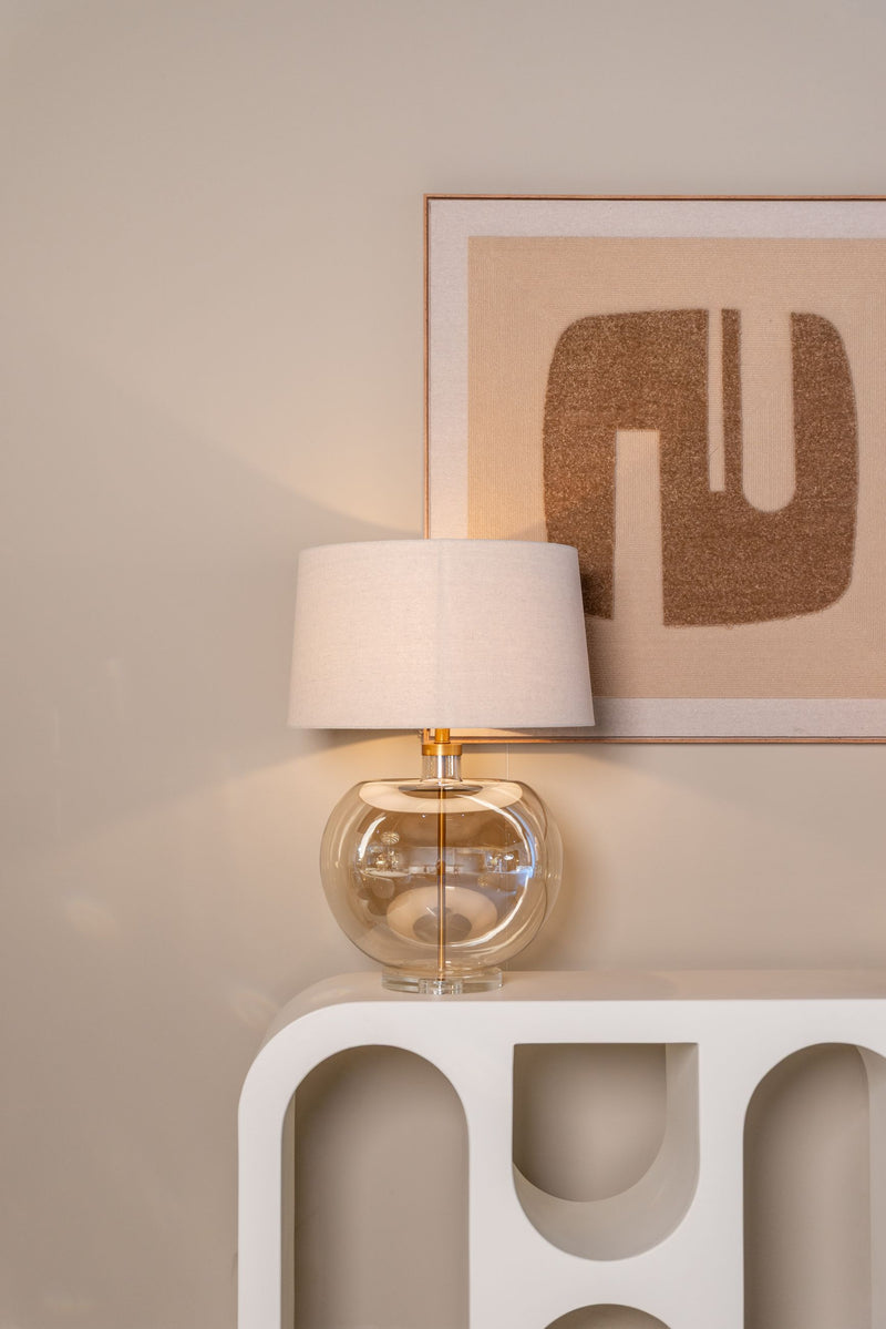 Konsole Bloomstone White 150 – organische Form, MDF Plaster-Finish