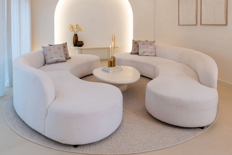 Couchtisch Bloomstone White 110x90 cm mit Plaster-Finish
