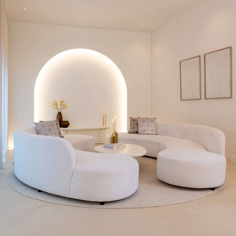 Couchtisch Bloomstone White 110x90 cm mit Plaster-Finish