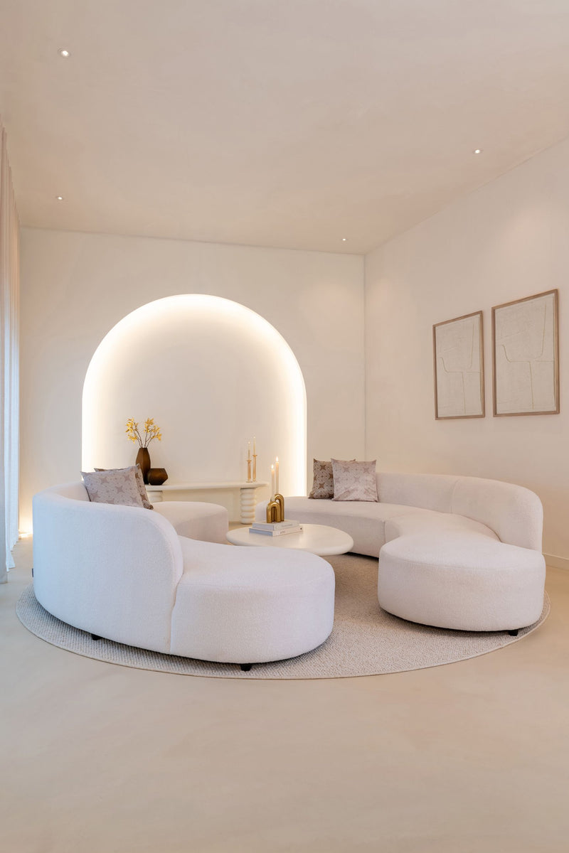 Couchtisch Bloomstone White 110x90 cm mit Plaster-Finish