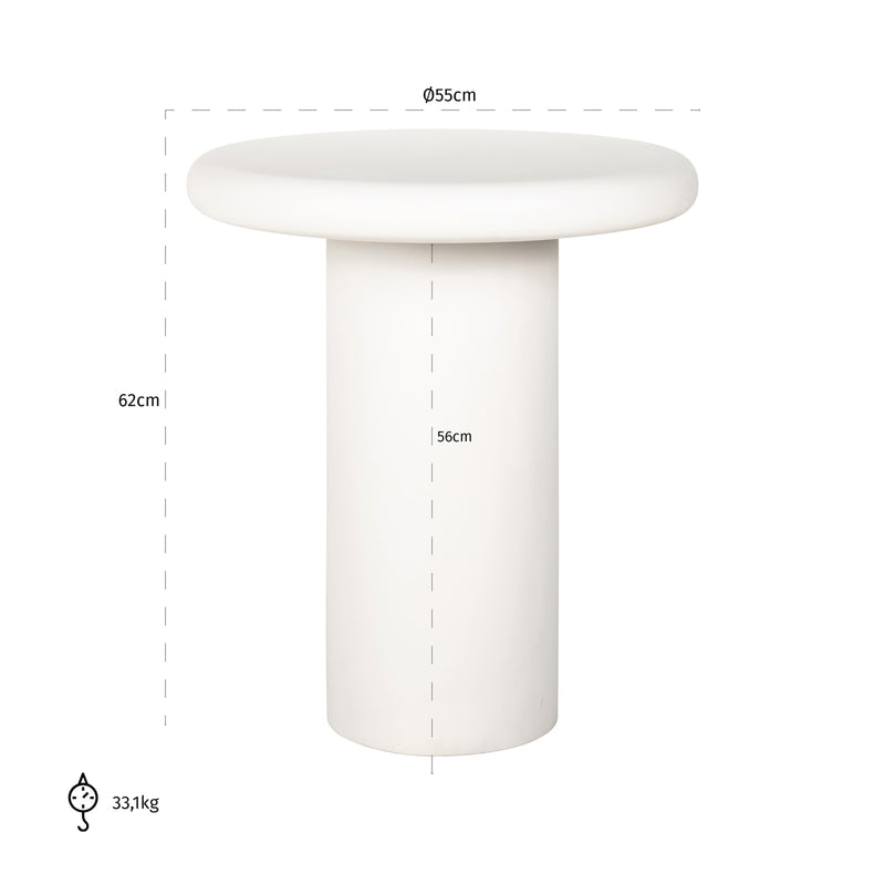 Beistelltisch Bloomstone White – organische Form von Richmond