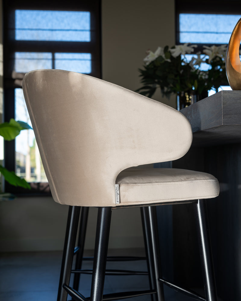 Barhocker Indigo – individuell mit Wunschstoff konfigurierbar