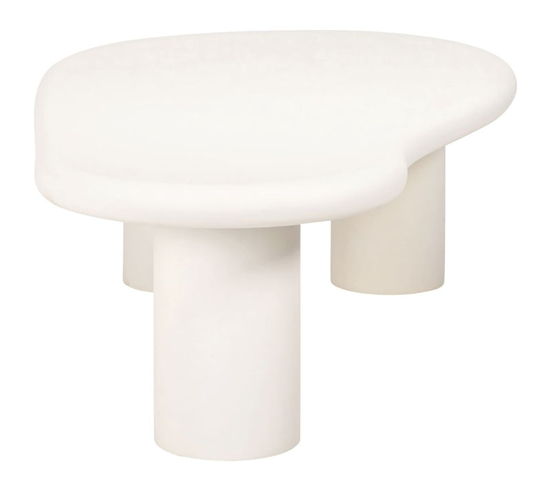 Couchtisch Bloomstone weiß mit organischem Design, 160x80 cm