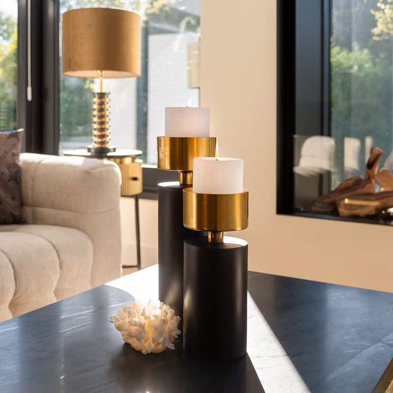 Couchtisch Ironville gold – Marmorplatte & Messing-Gestell, Richmond