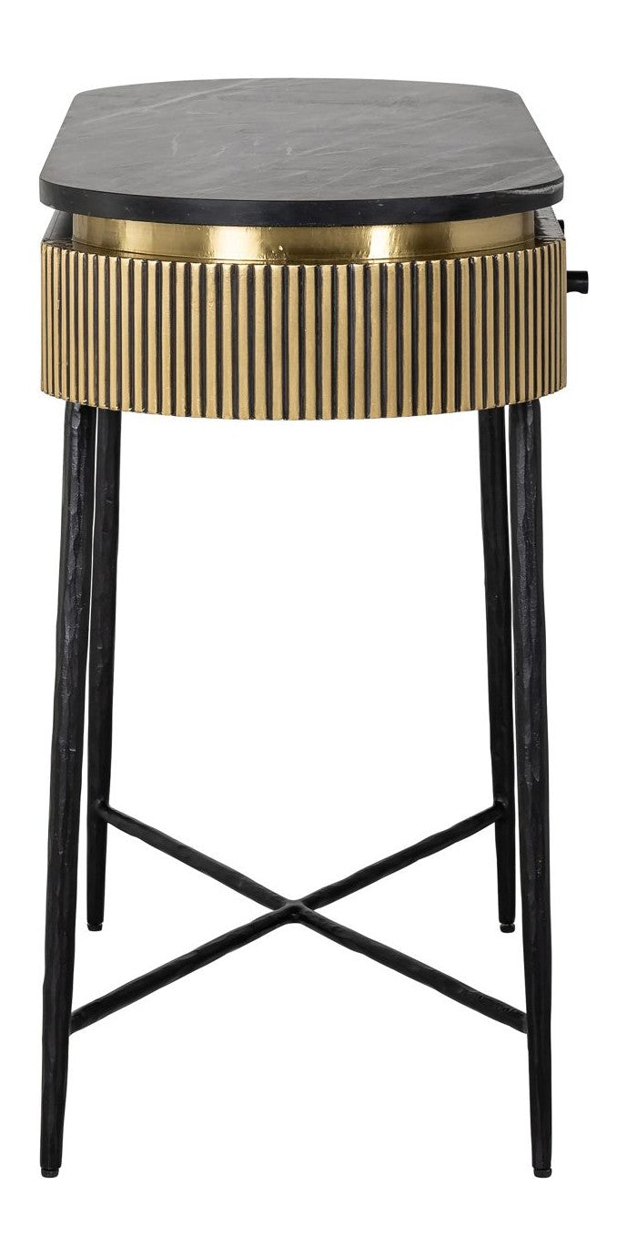 Sideboard Ironville Gold mit Marmorplatte – Eisen & Messing