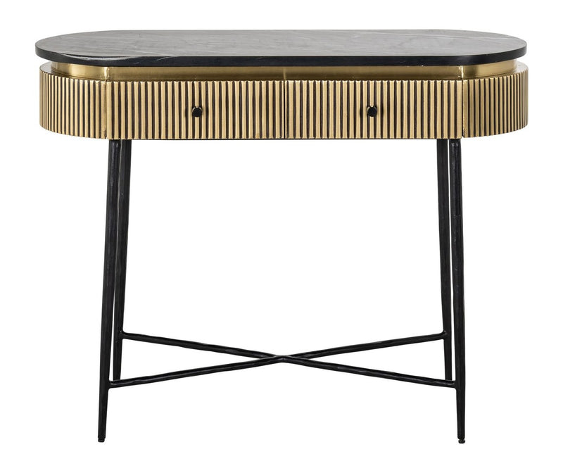 Sideboard Ironville Gold mit Marmorplatte – Eisen & Messing